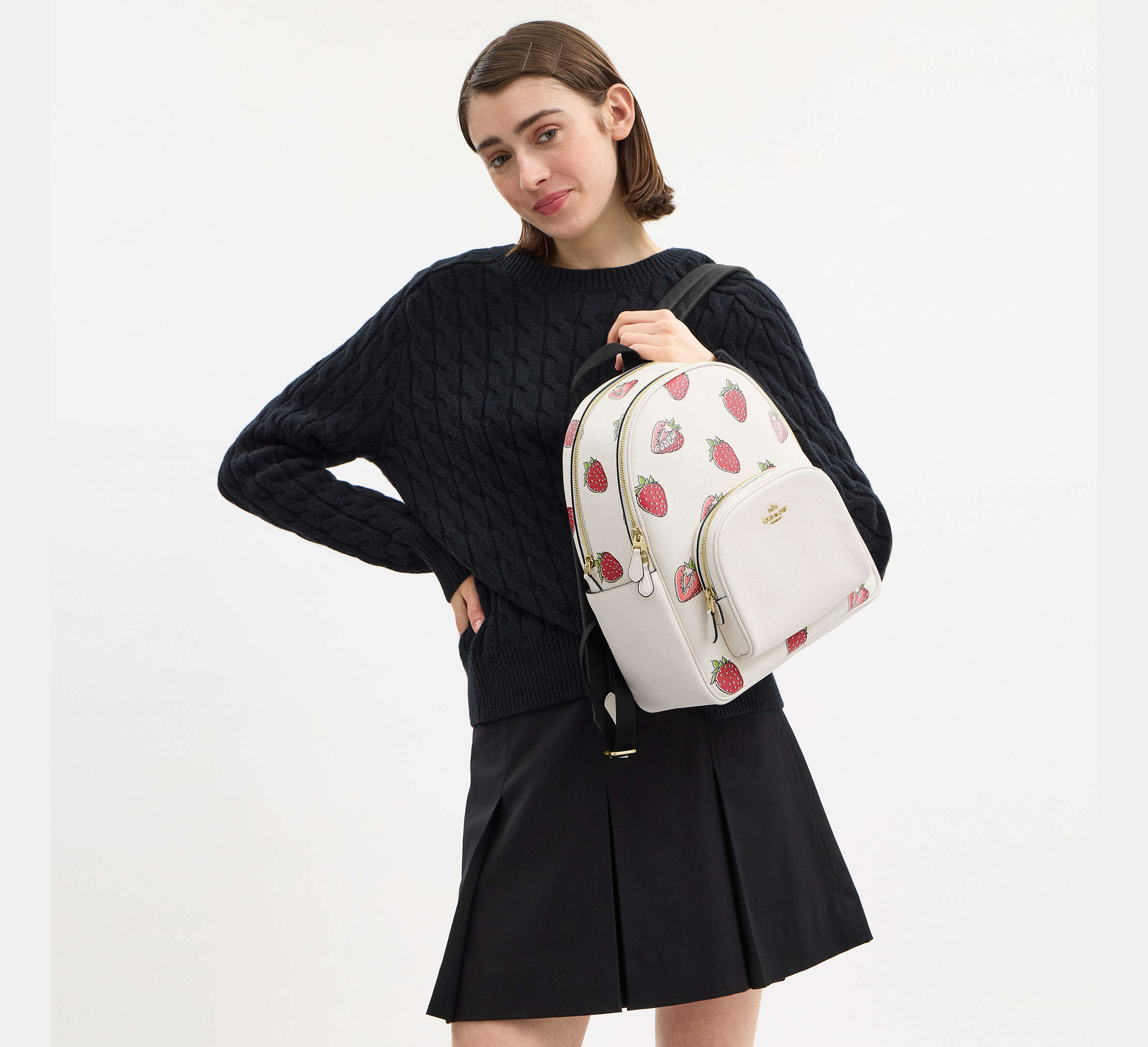 Court Backpack With Cherry Print