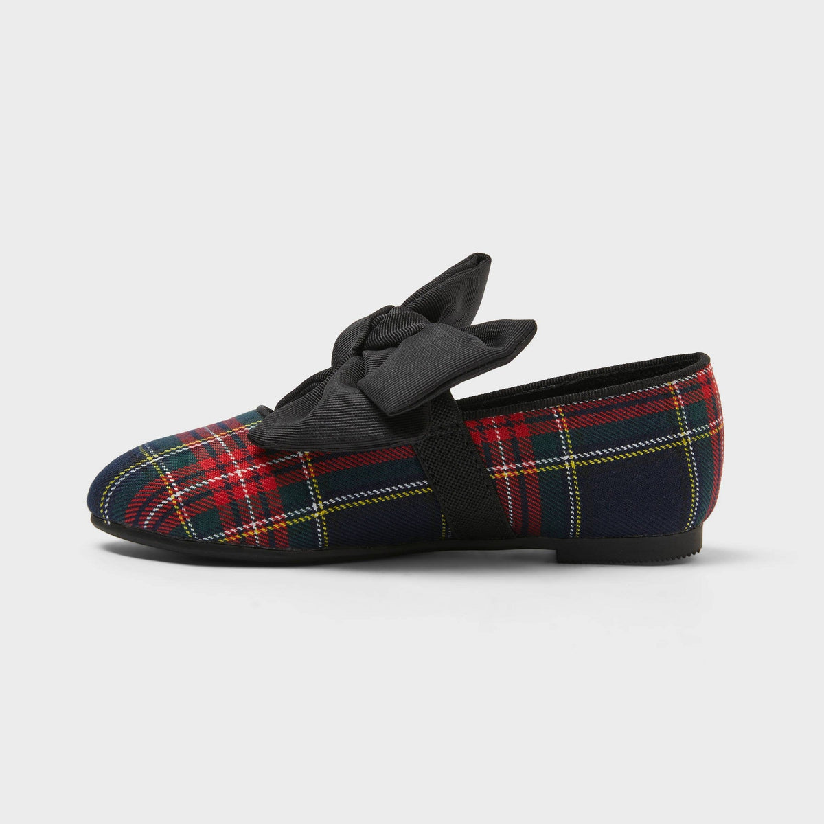Cat & Jack Meena zapatos planos de niña con estampado de cuadros azul rojo y negro #color_CJ Navy Blue/Red/Black