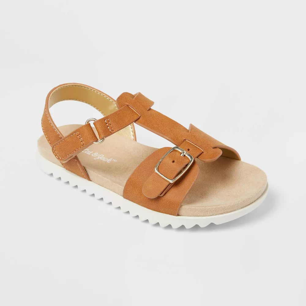 Sandalias Cat & Jack Sharon color cognac con correas ajustables #color_CJ Cognac