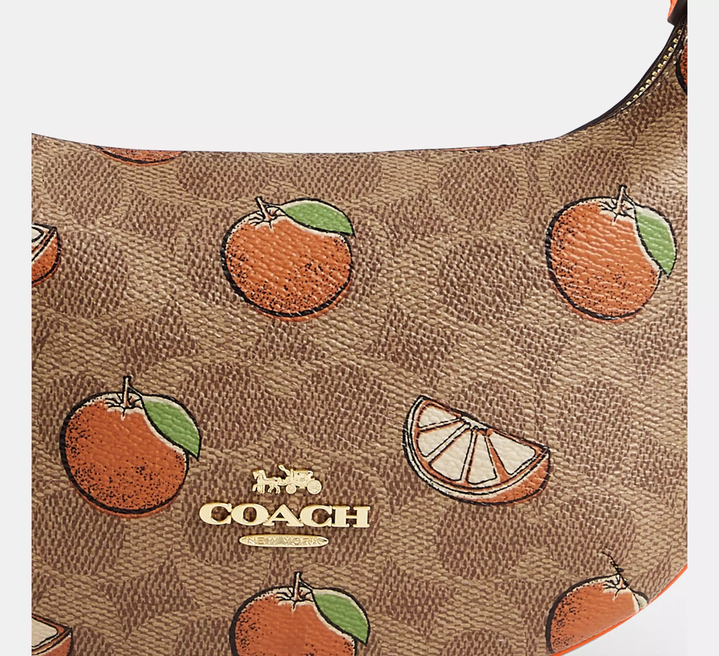 Mini Payton Bag In Signature Canvas With Orange Print