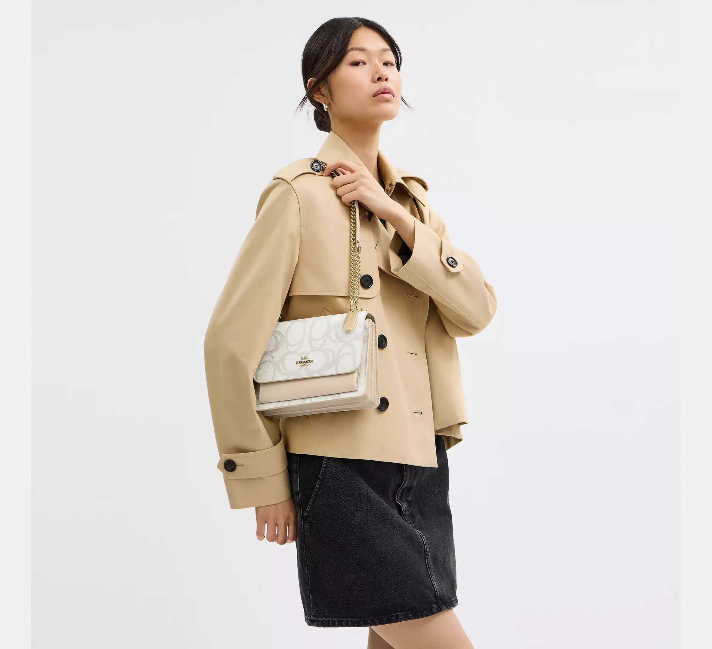 Klare Crossbody Bag In Sketch Signature Canvas