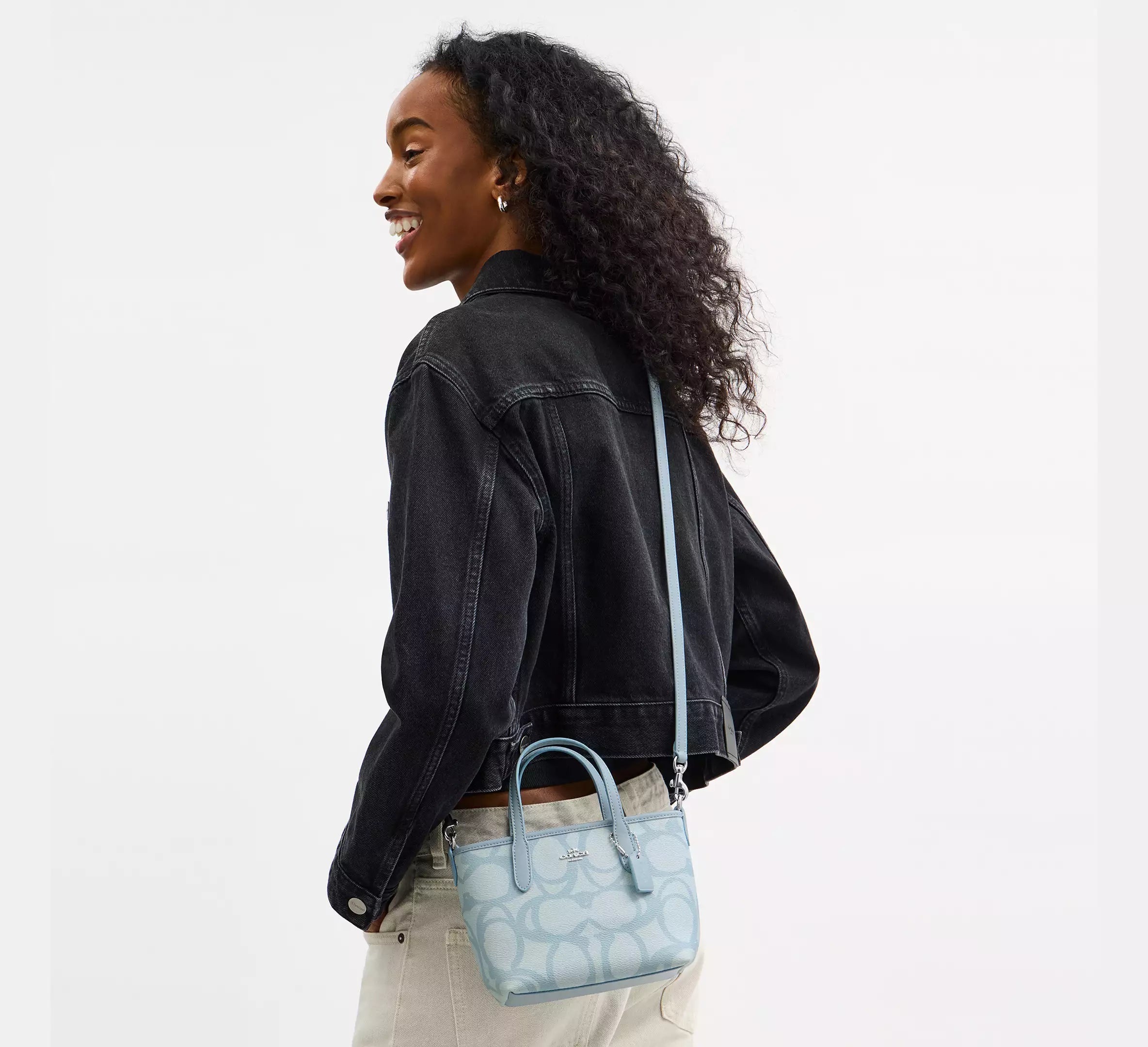 City Mini Tote Bag In Sketch Signature Canvas