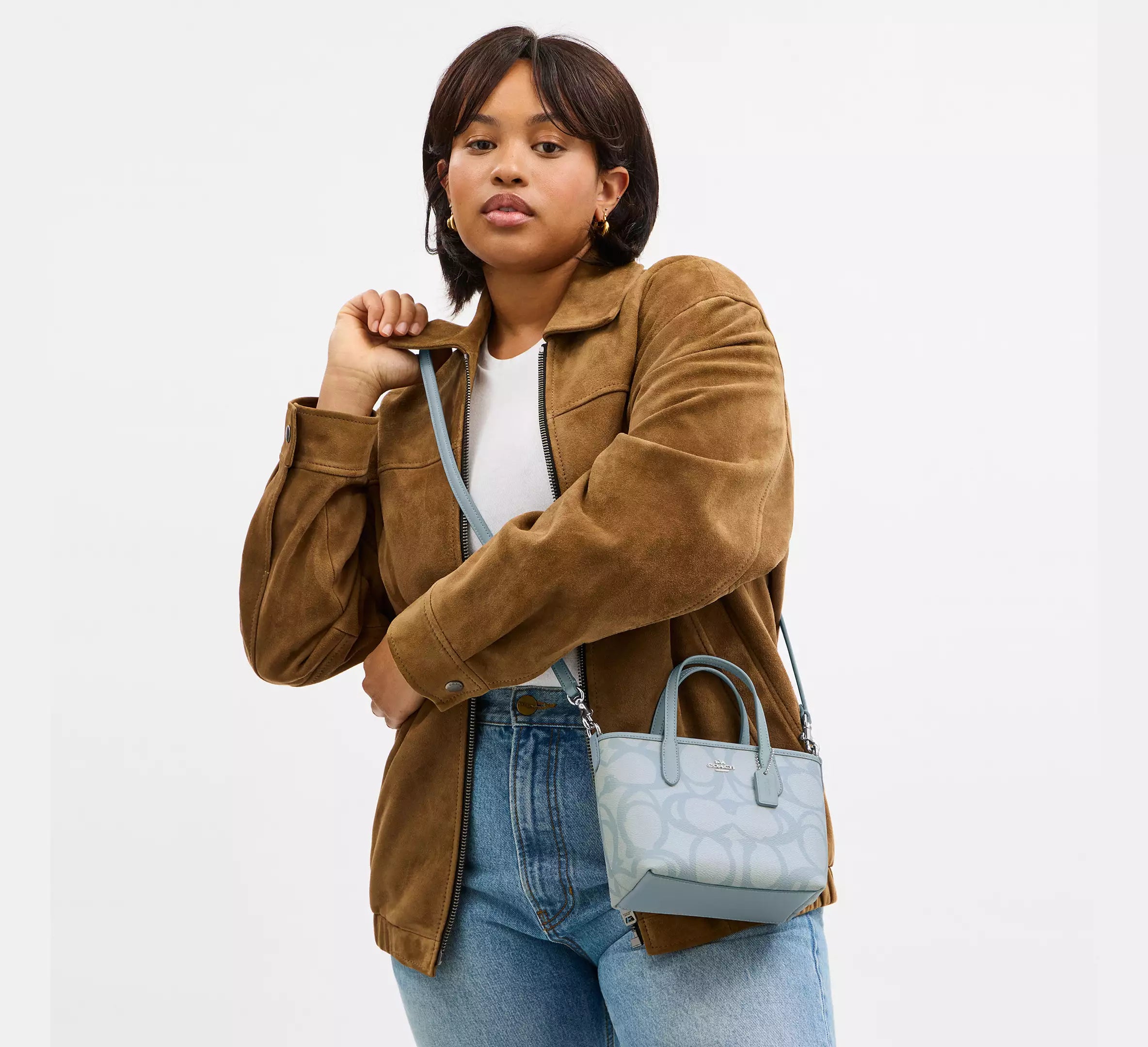 City Mini Tote Bag In Sketch Signature Canvas