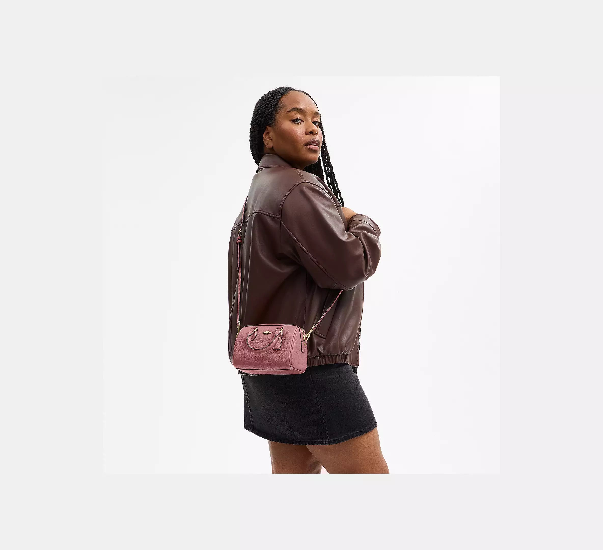 Mini Rowan Crossbody Bag In Signature Leather