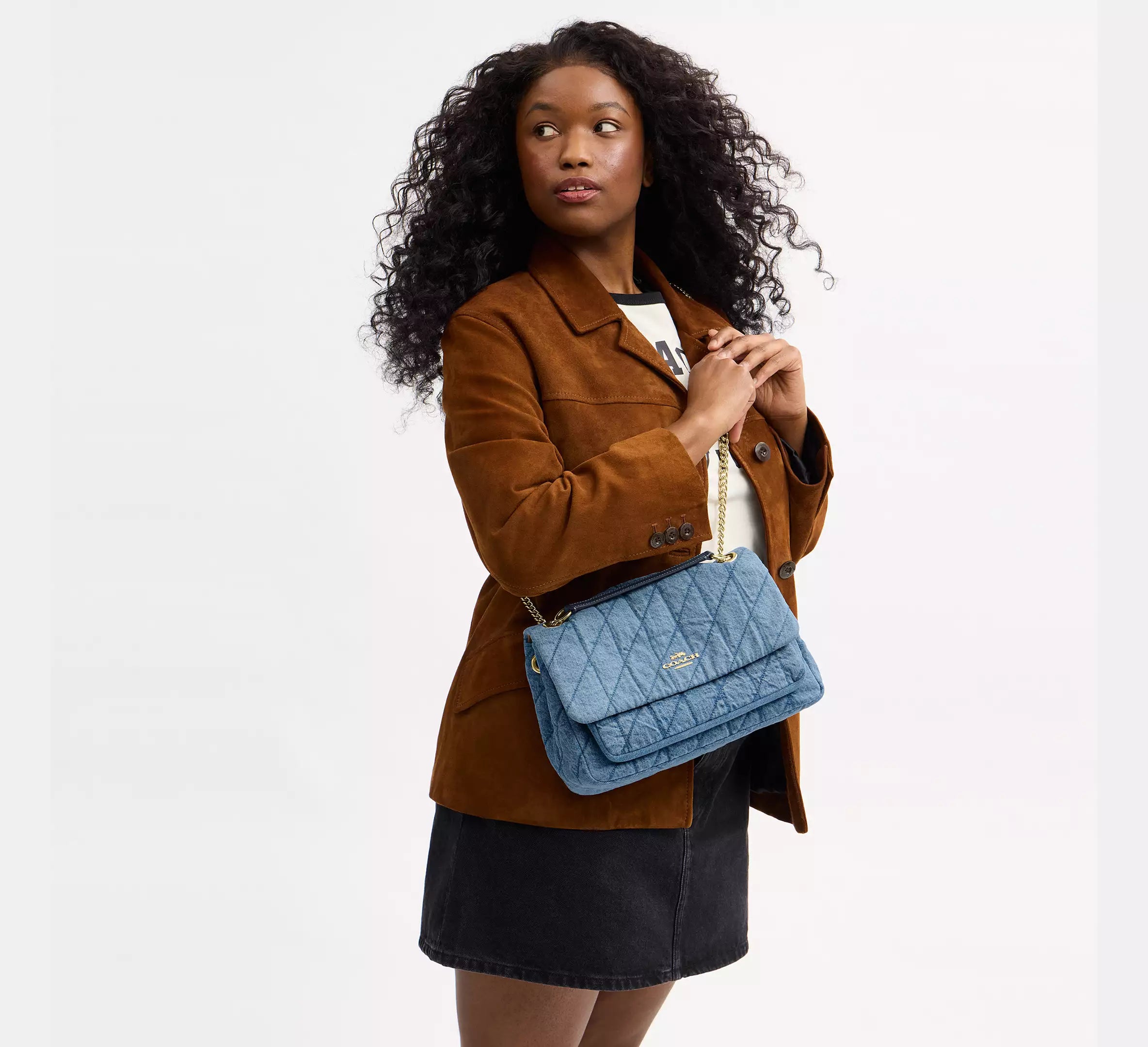 Elodie Crossbody Bag In Regenerative Cotton With Quilting
