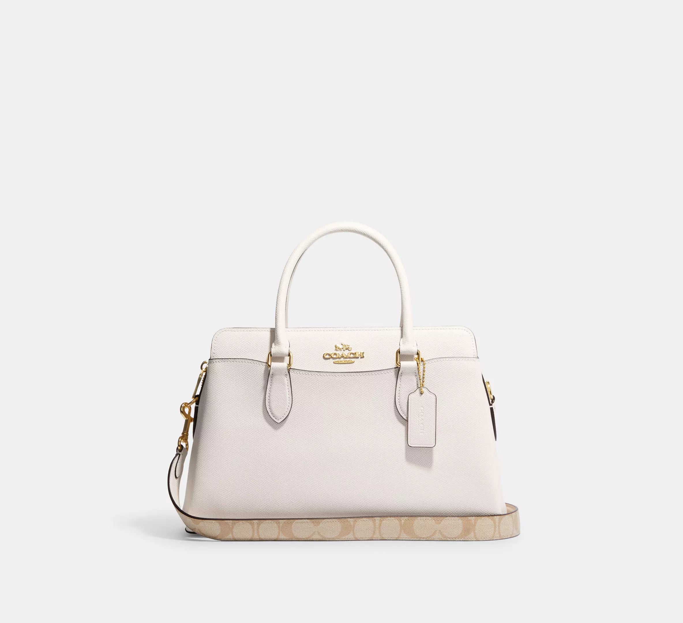 Coach - Darcie Carryall Bag With Signature Canvas Detail | Bolsa Tote