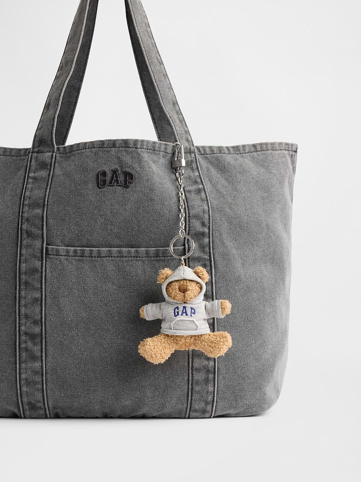 Gap Brannan Bear Hoodie Bag Charm Heather Grey Logo vista adicional #color_GAP Heather Grey Logo