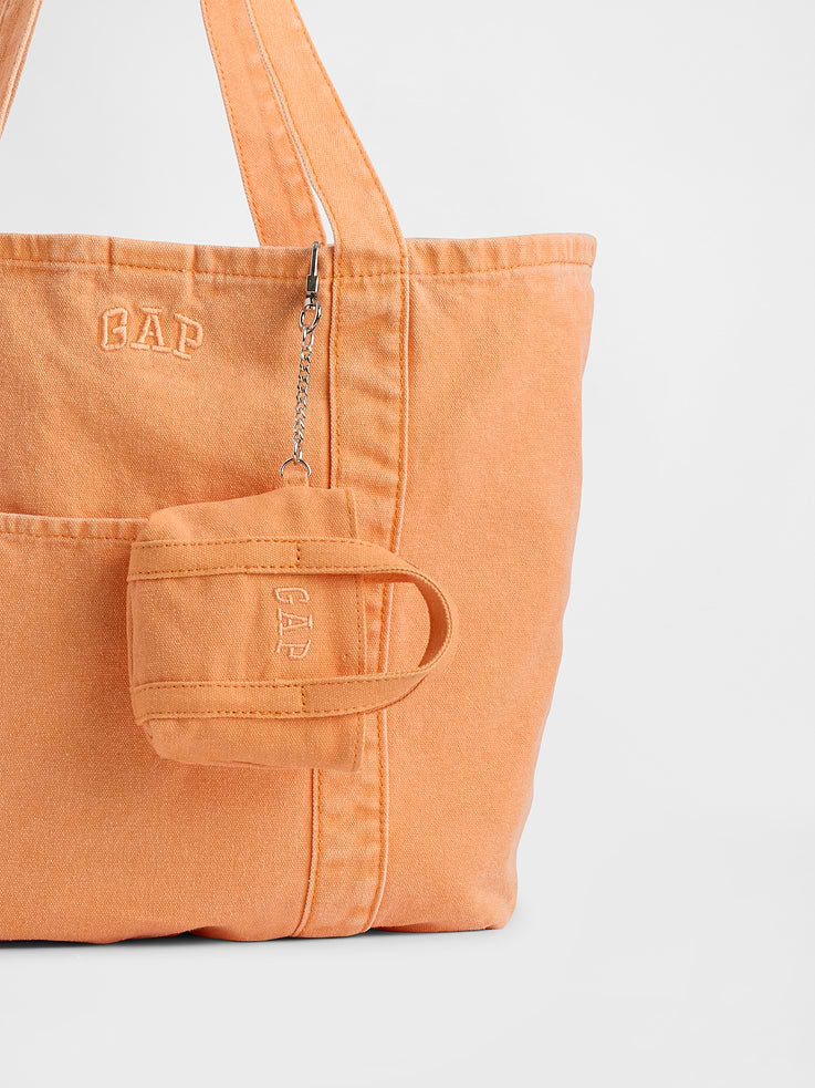 Gap Logo Tote Bag Charm Tangerine vista adicional #color_GAP Tangerine