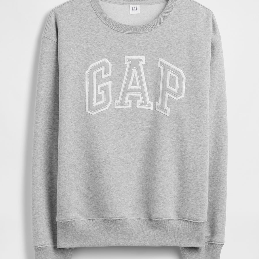 Sudadera GAP Light heather grey extendida, vista frontal #color_GAP Light heather grey