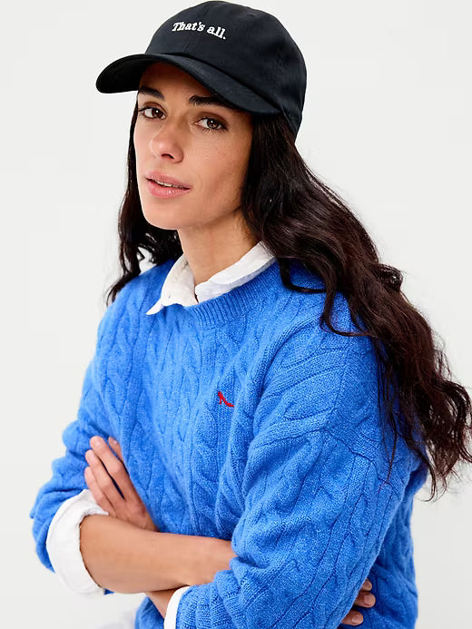 Old Navy x The Devil Wears Prada Baseball Hat gorra negra con bordado That’s all