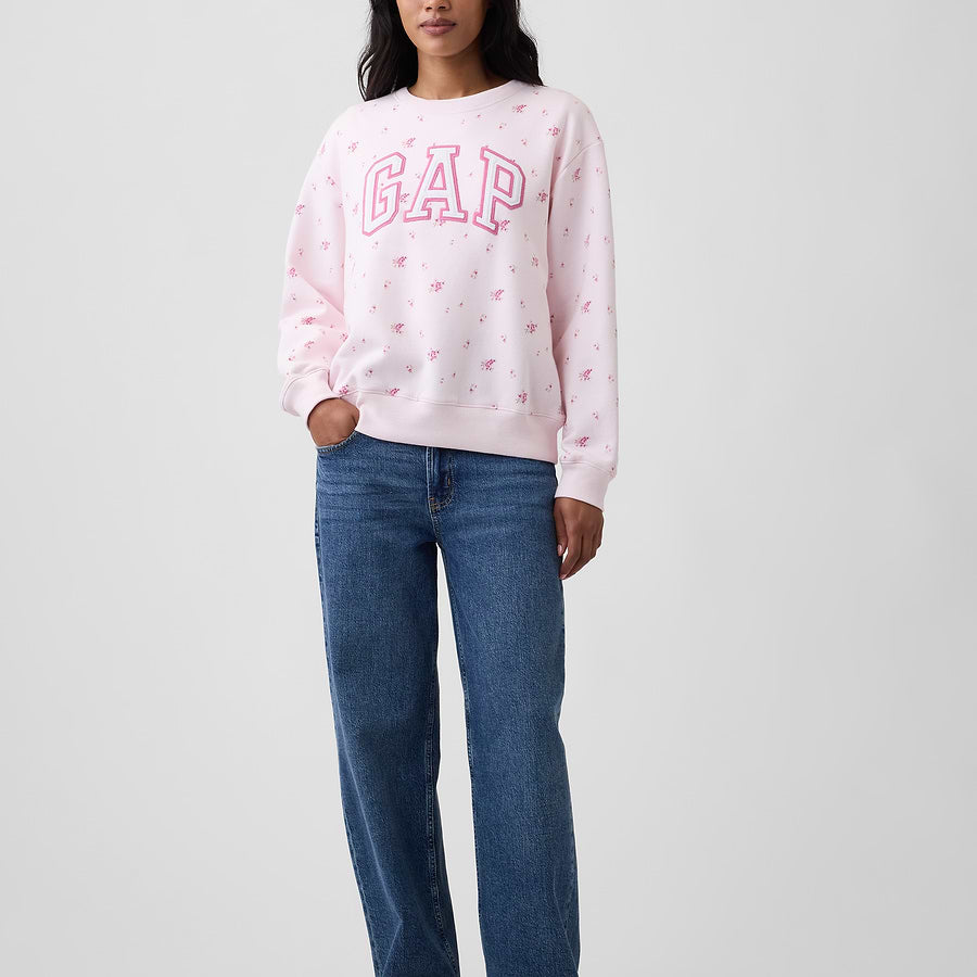 Look con sudadera GAP Light pink floral y prendas combinadas #color_GAP Light pink floral