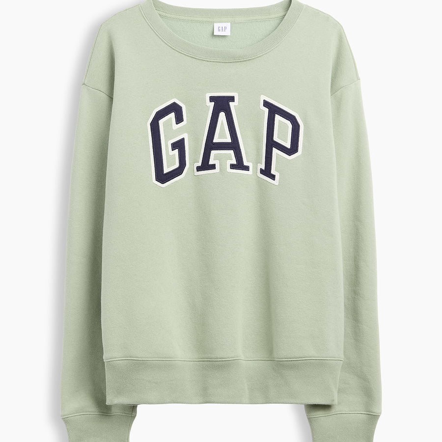 Sudadera GAP Desert sage green extendida, vista frontal #color_GAP Desert sage green