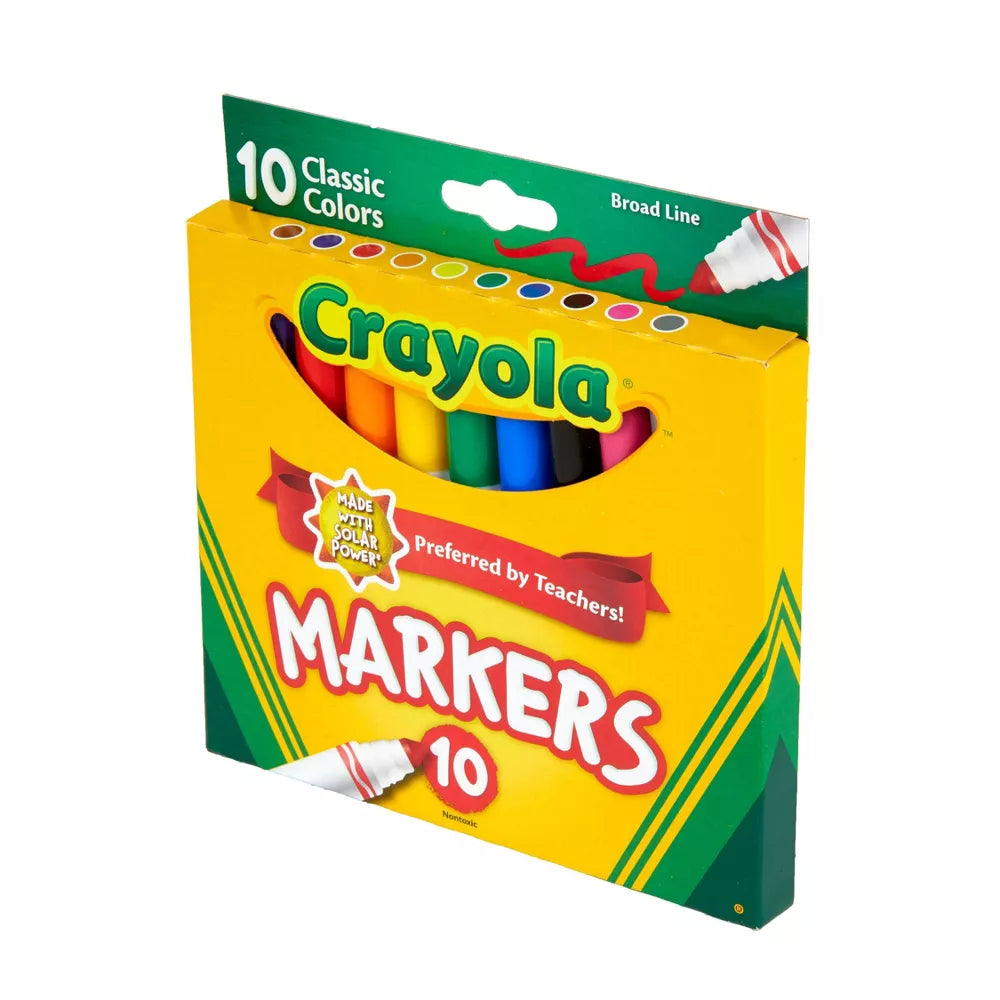 Caja de marcadores Crayola Broad Line paquete de 10 piezas