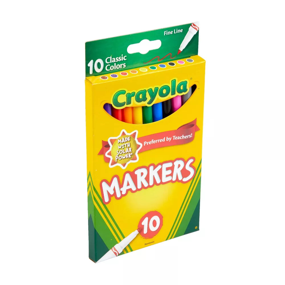 Caja de plumones Crayola Fine Line paquete de 10 piezas