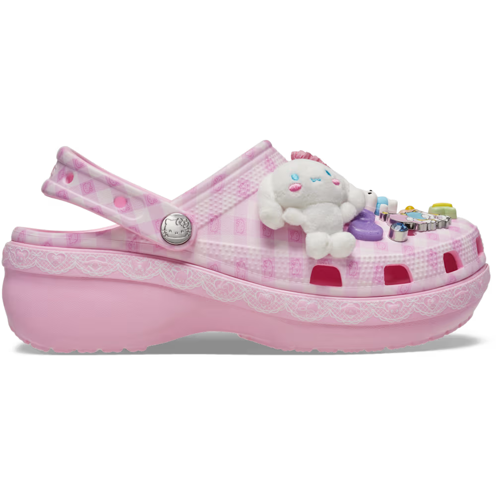 Zapatos Crocs Hello Kitty mujer color rosa con plataforma