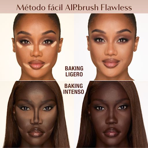 Charlotte Tilbury Airbrush Flawless Blur Loose Setting Powder guía de aplicación