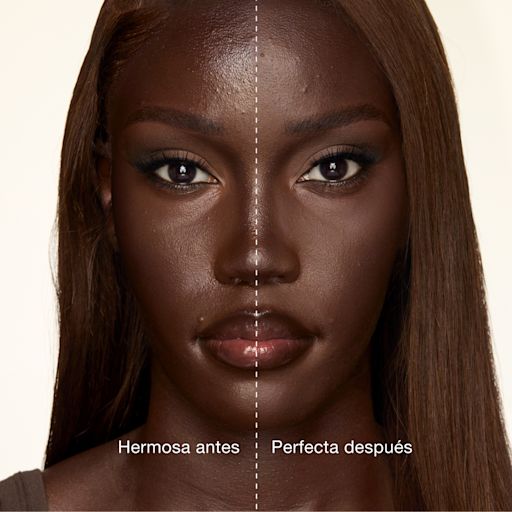 Charlotte Tilbury Airbrush Flawless Blur Loose Setting Powder Translucent Deep antes y después #color_CT Translucent Deep