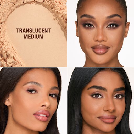 Charlotte Tilbury Airbrush Flawless Blur Loose Setting Powder Translucent Medium Tan guía de tonos #color_CT Translucent Medium/Tan