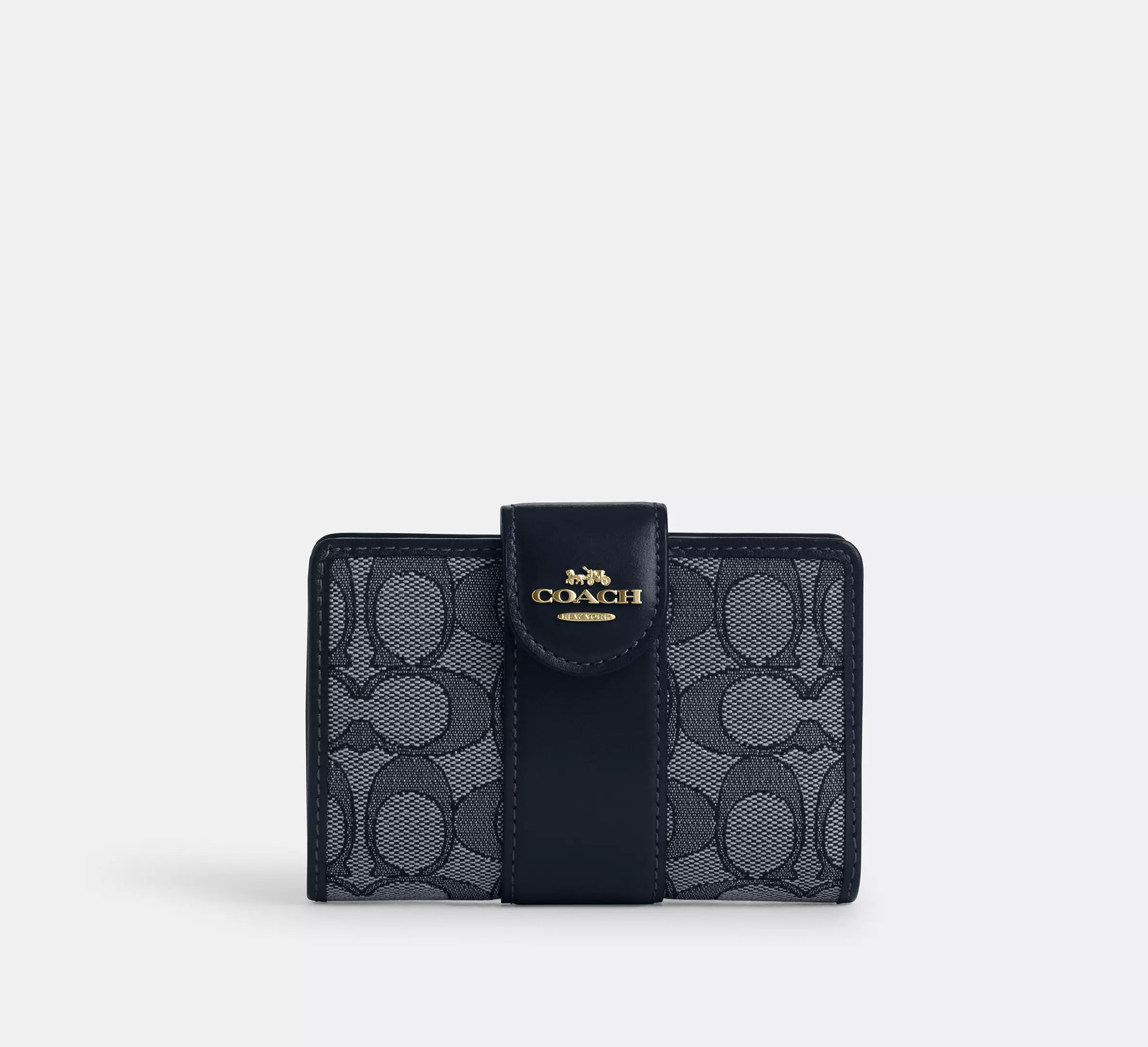 Medium Corner Zip Wallet In Signature Jacquard