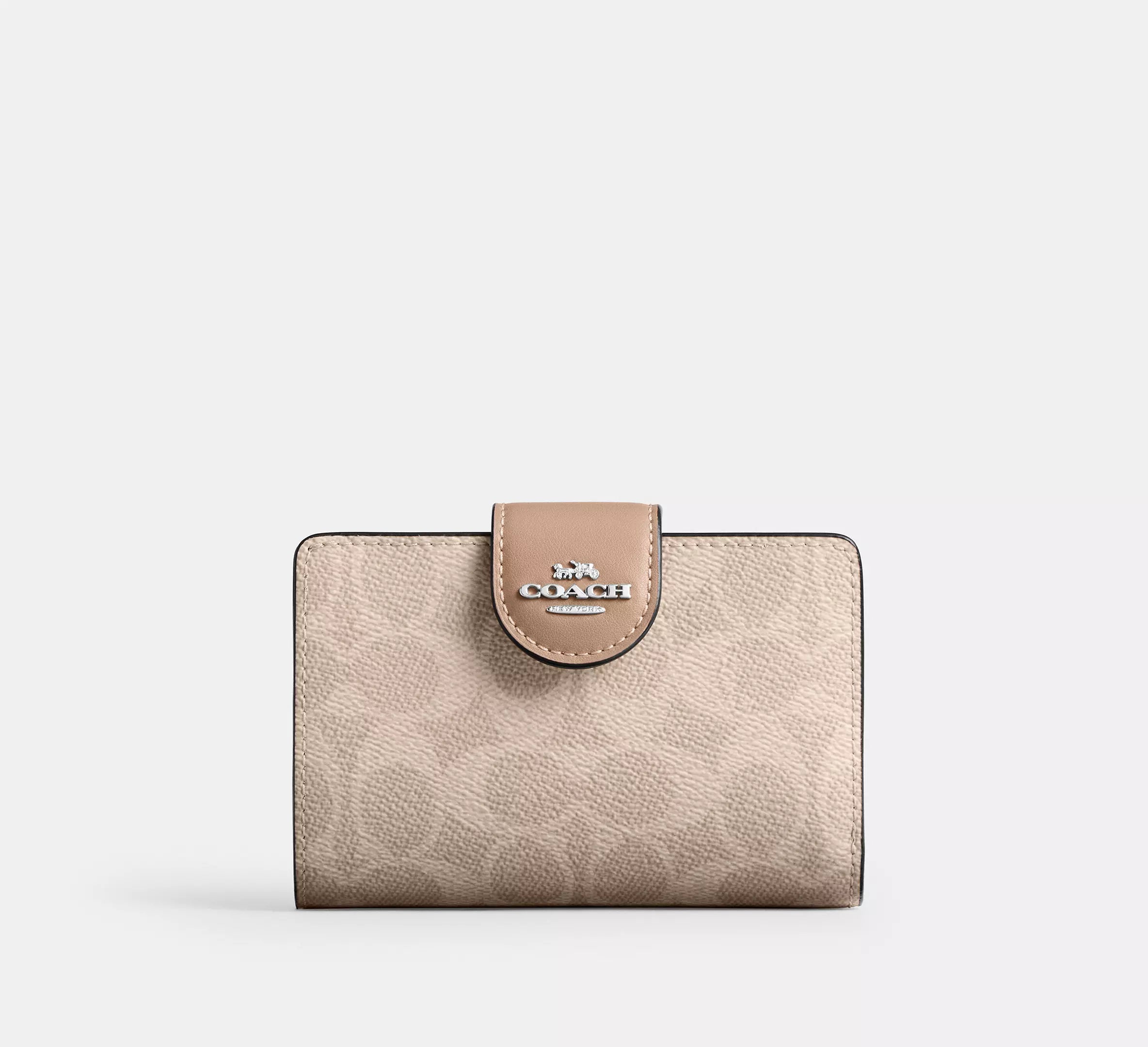 Medium Corner Zip Wallet In Signature Canvas