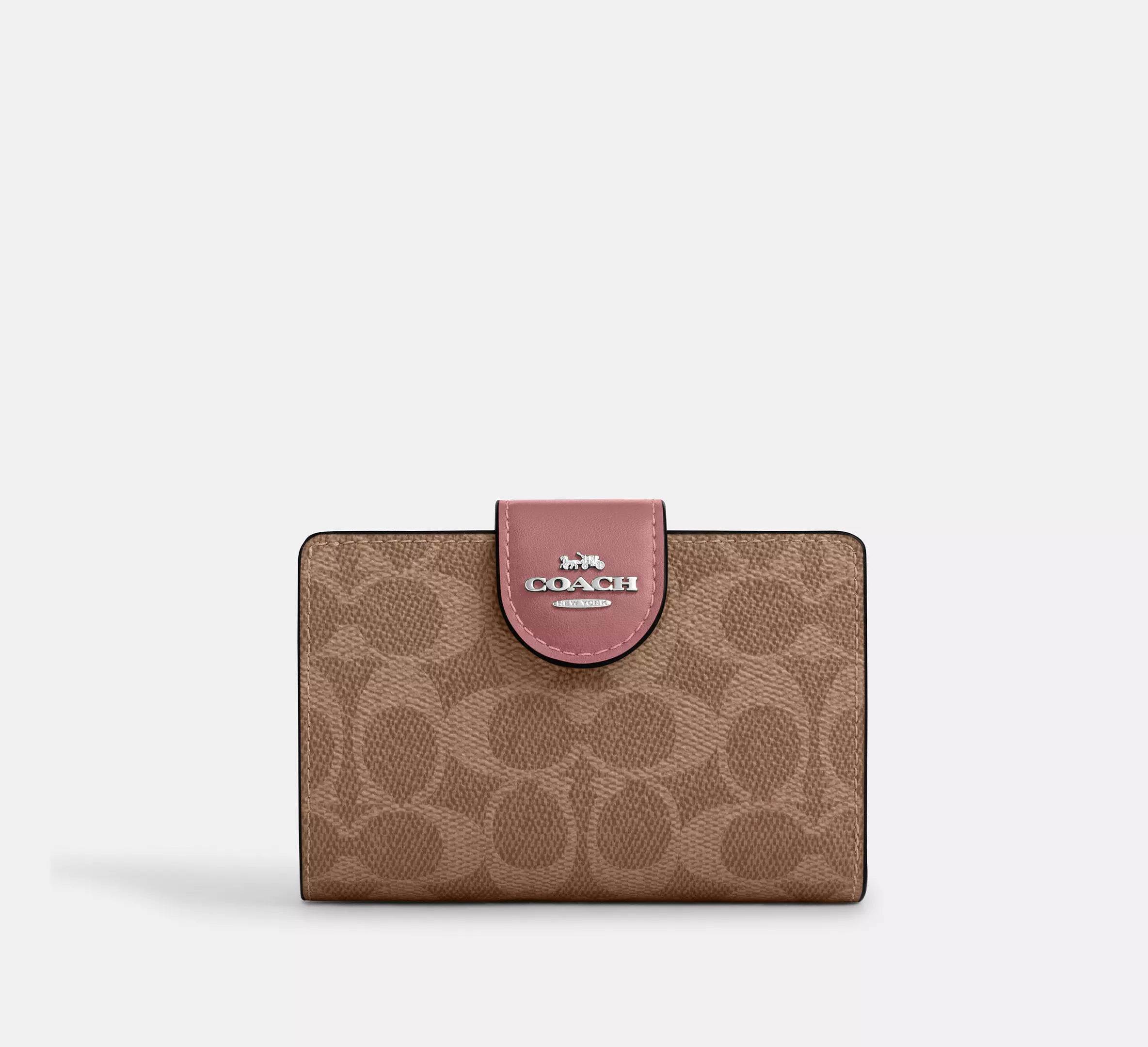 Medium Corner Zip Wallet In Signature Canvas