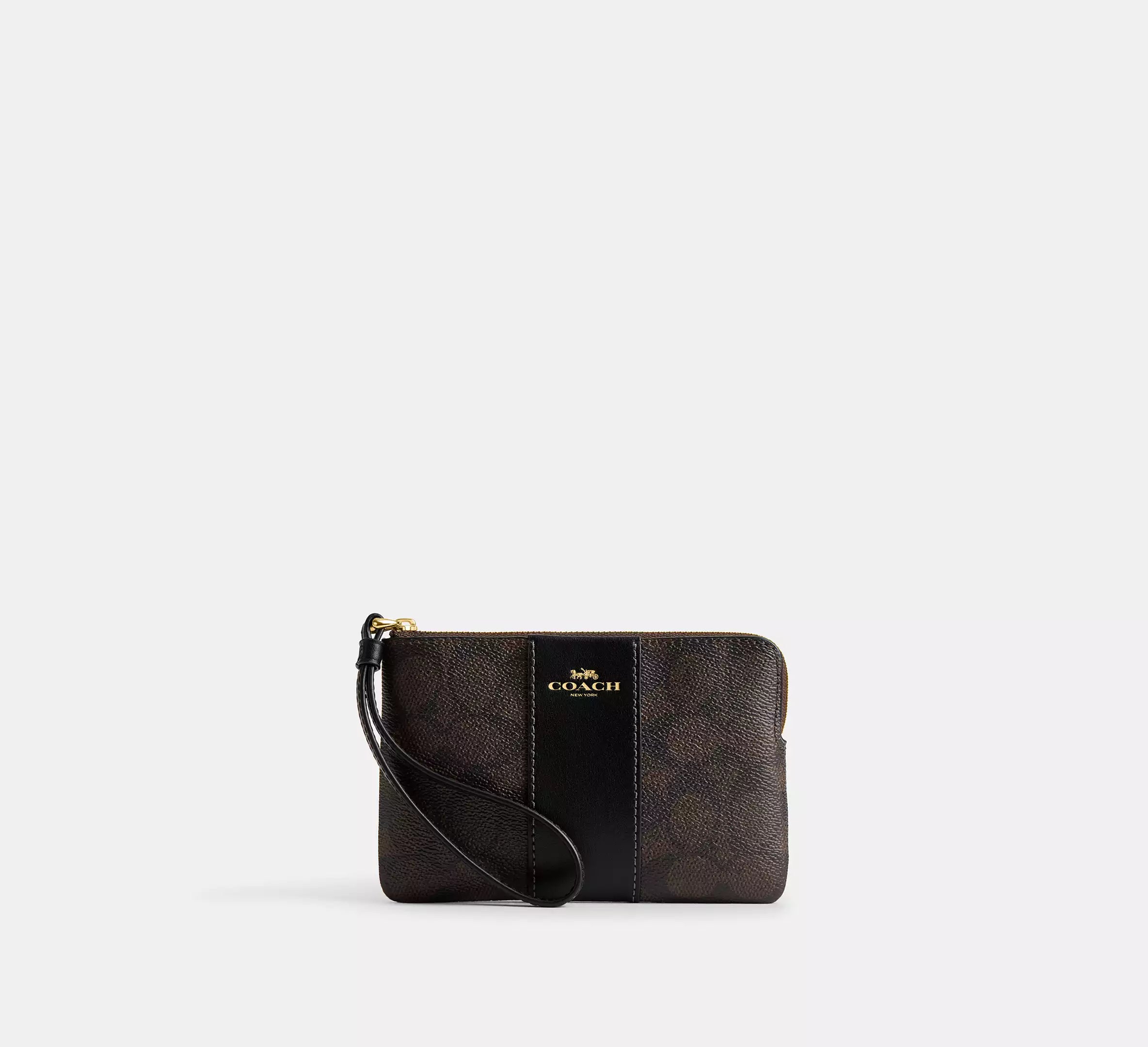 Corner Zip Wristlet In Signature Canvas