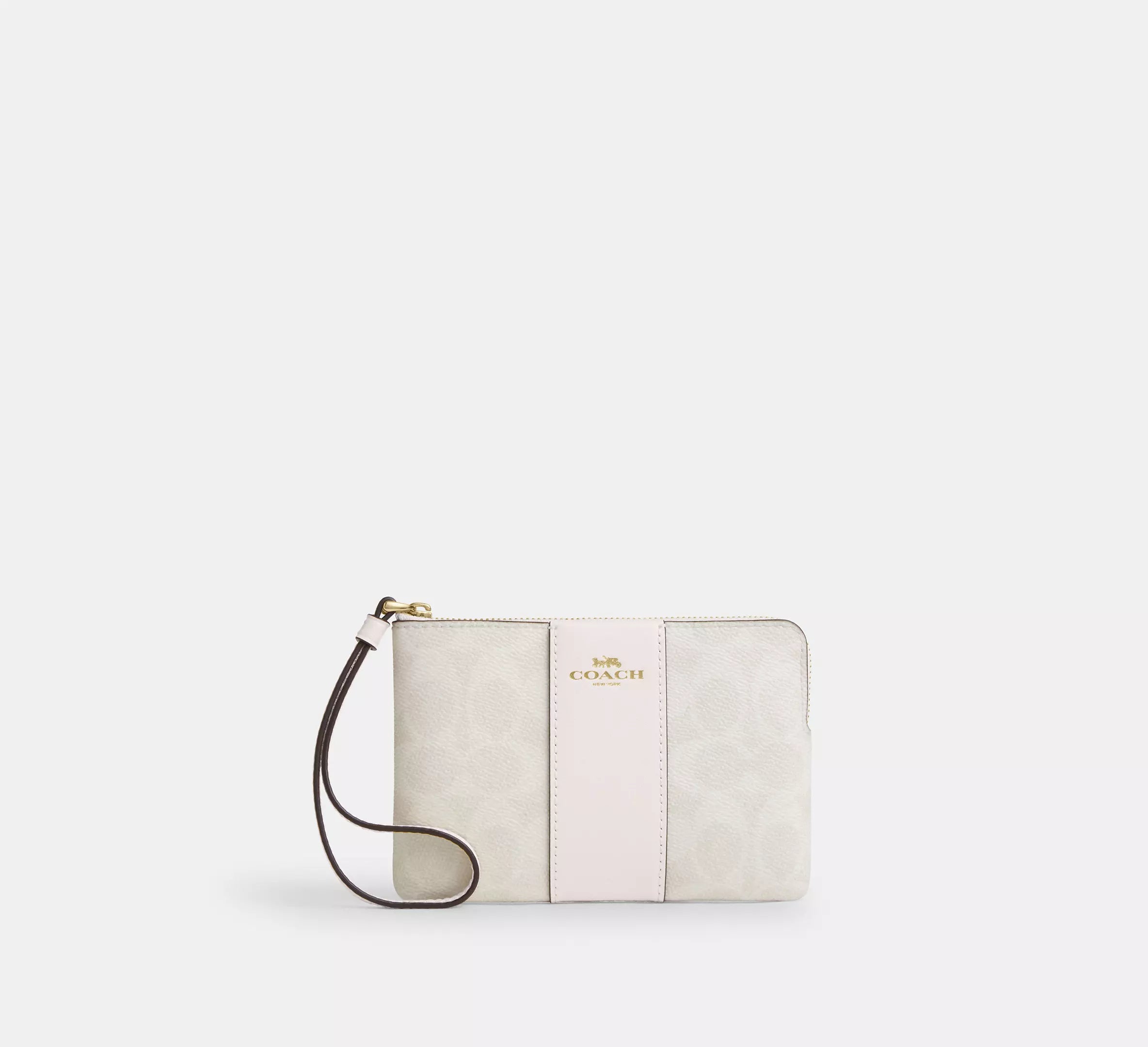 Corner Zip Wristlet In Signature Canvas