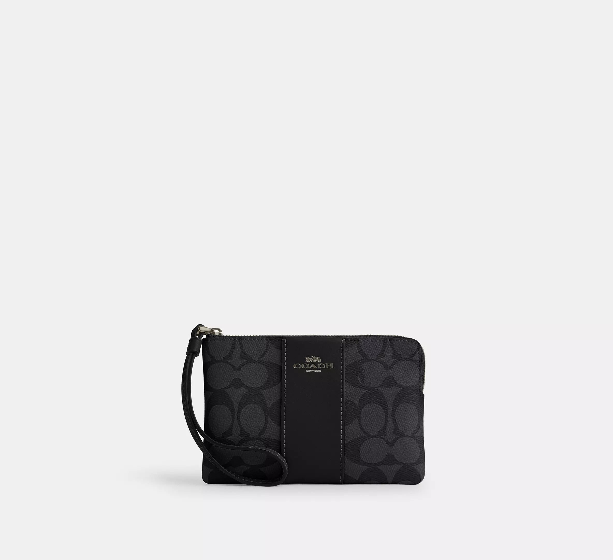 Corner Zip Wristlet In Signature Canvas