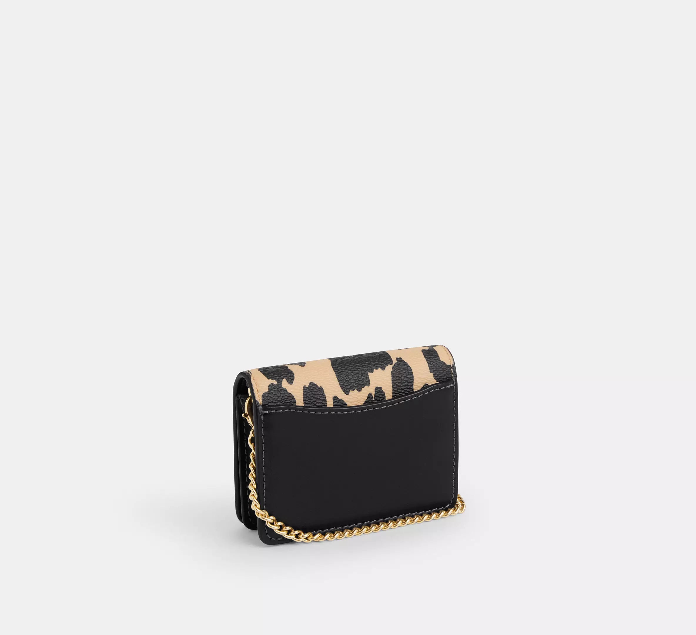 Mini Wallet On A Chain With Leopard Print