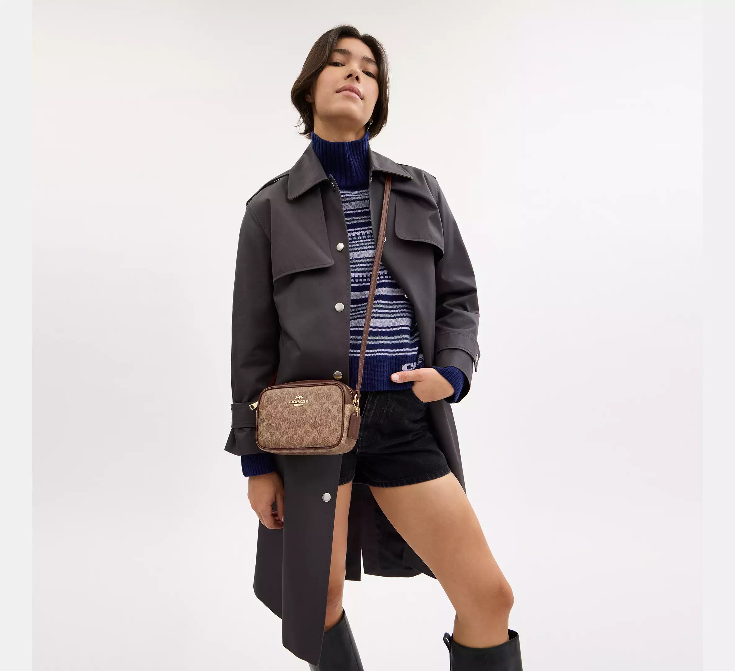 Mini Jamie Camera Bag In Signature Canvas