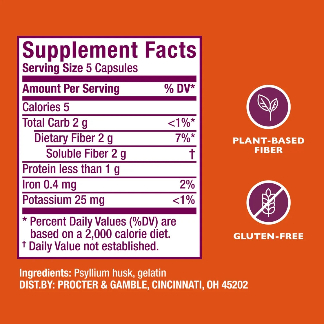 3-in-1 Fiber Capsules for Digestive Health