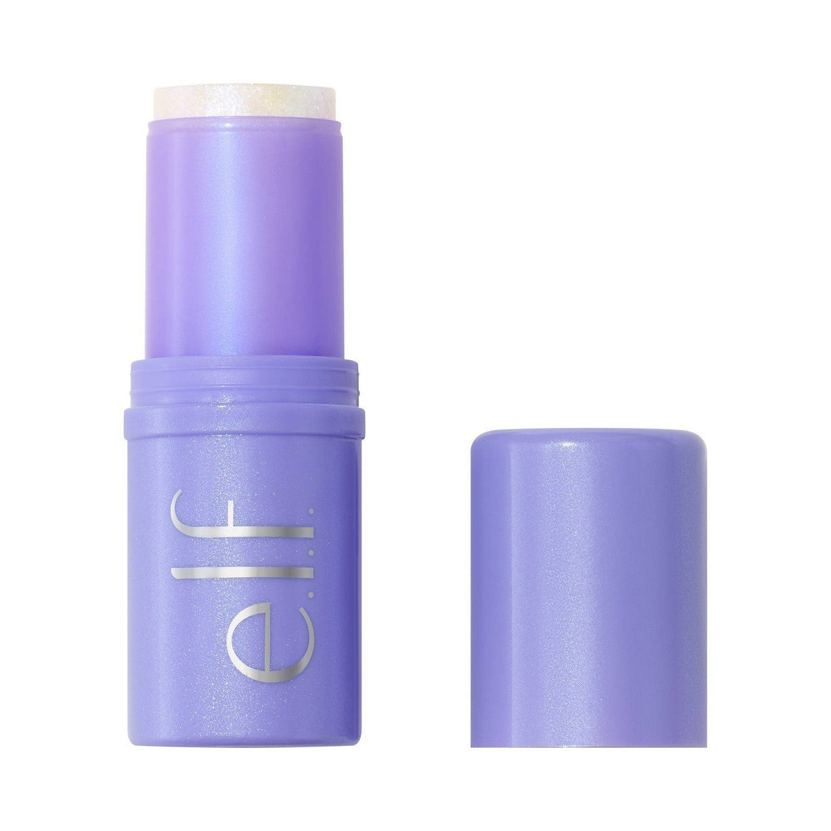 Barra Shimmer Glimmer Hair Stick con brillo capilar rosado y azul de e.l.f.