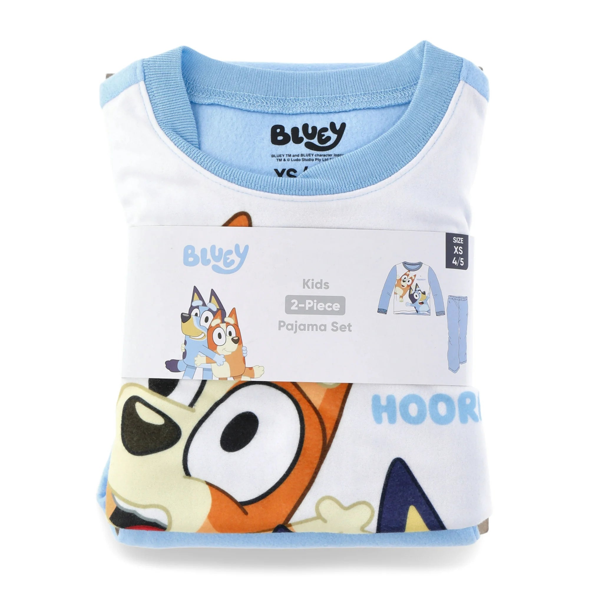 Bluey Girls Long Sleeve Top and Pants Pajama Set, 2-Piece, Sizes 4-12