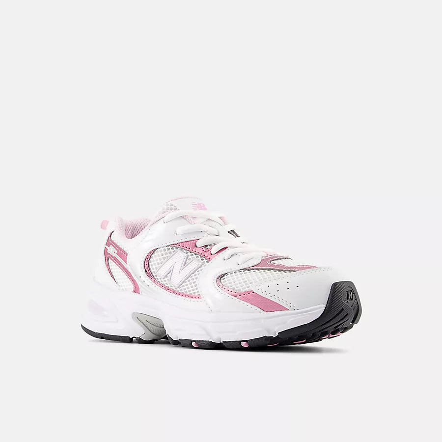 Big Kids 530 Lace - White/Pink/Silver