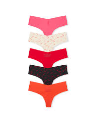 5-Pack No-Show Thong Panties - Talla M