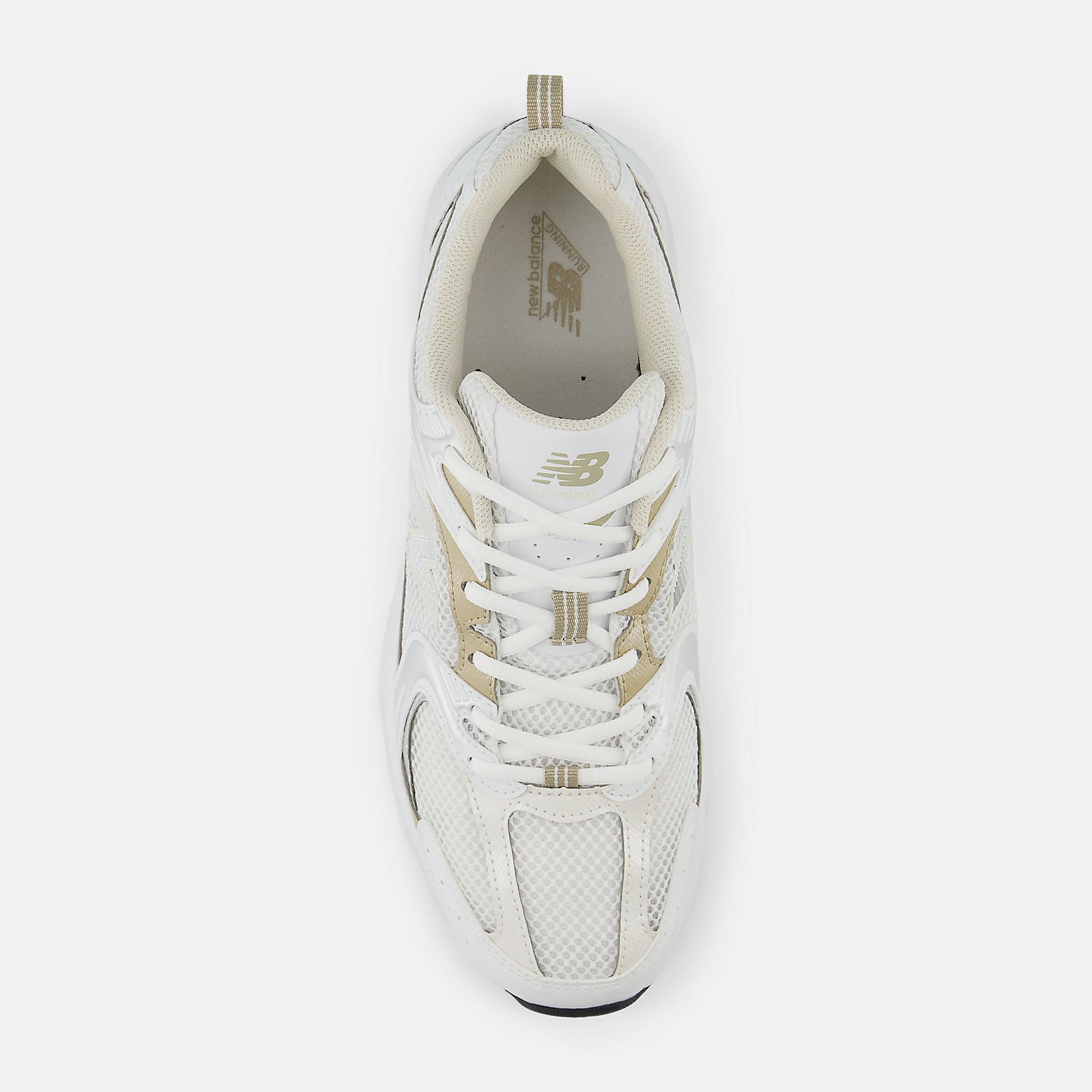 New Balance 530 White with stoneware and linen