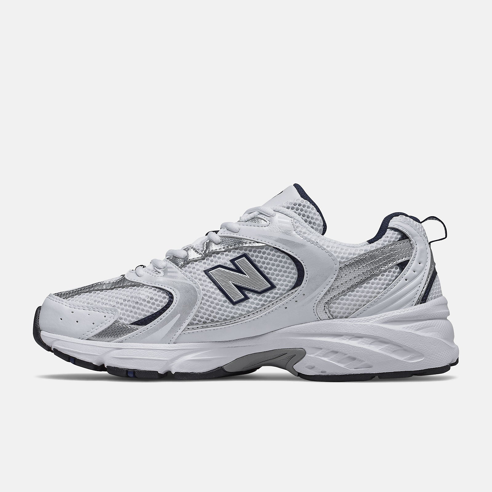 New Balance 530 White with natural indigo