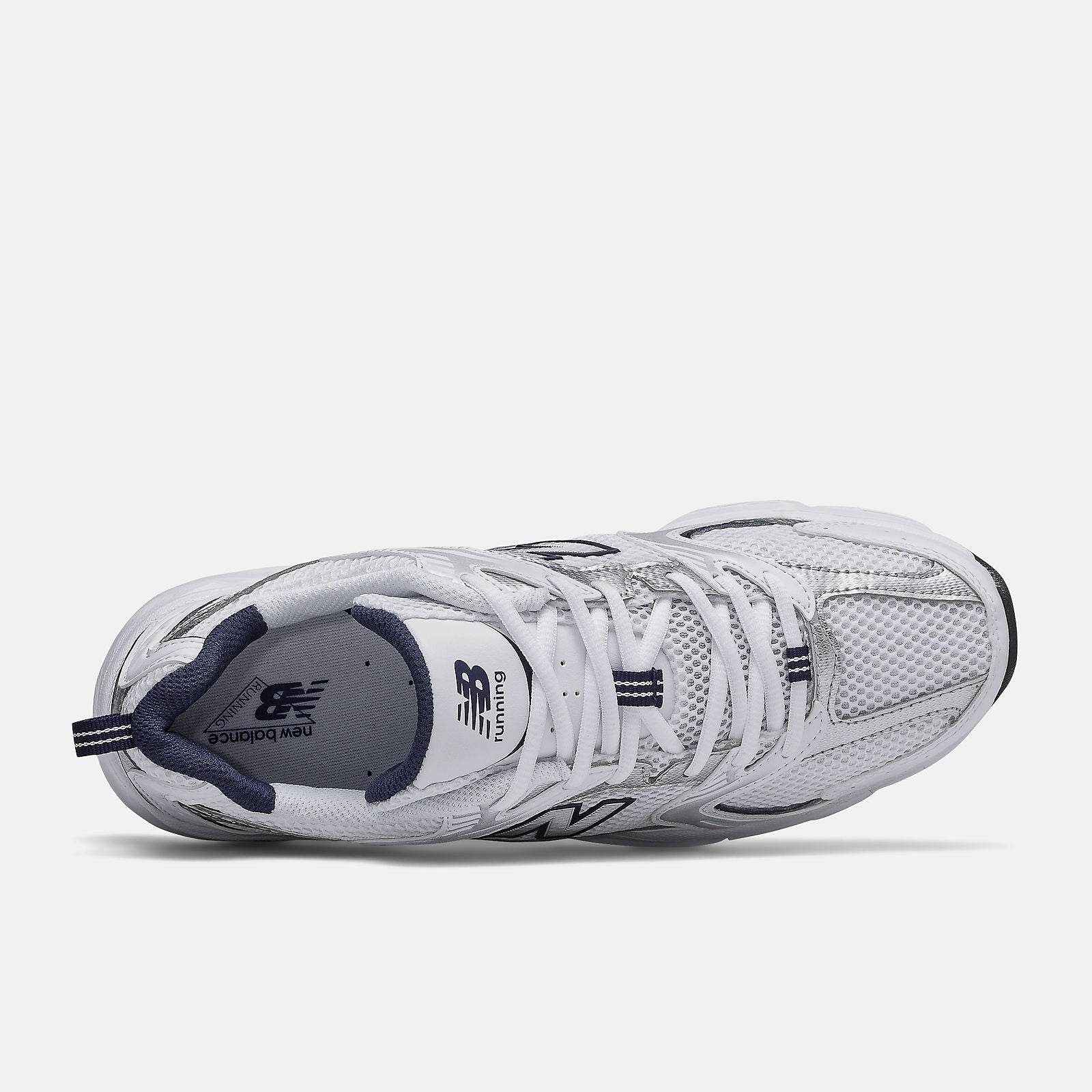 New Balance 530 White with natural indigo