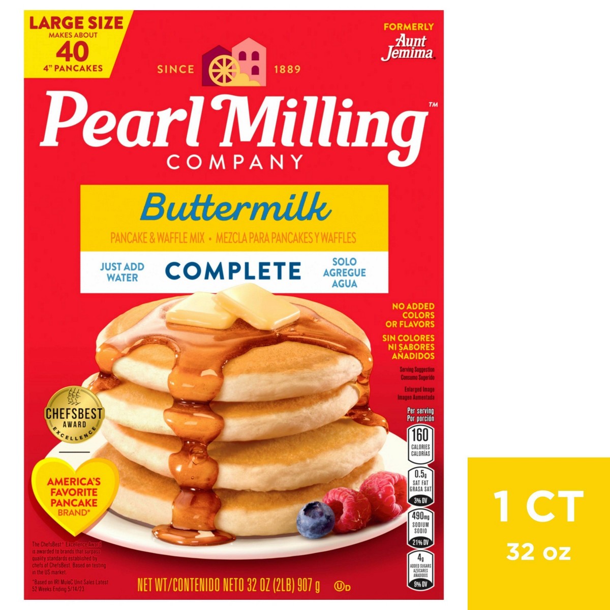 Pearl Milling Company Buttermilk Complete Pancake & Waffle Mix 32 oz vista frontal