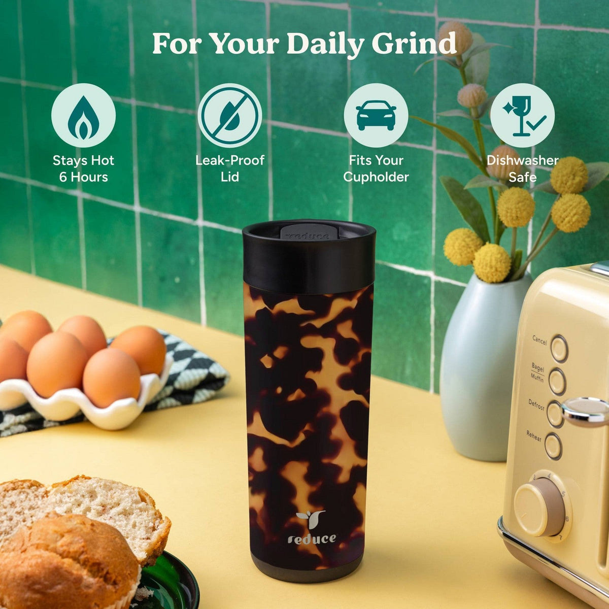 Reduce Perk Midnight Plum termo para café con detalles visuales de aislamiento y cierre #color_RED Midnight Plum