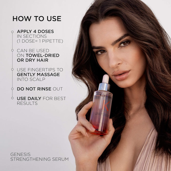 Kérastase Genesis serum anticaída por quiebre con cafeína y raíz de jengibre