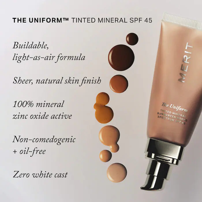 The Uniform Tinted Mineral Sunscreen Broad Spectrum SPF 45