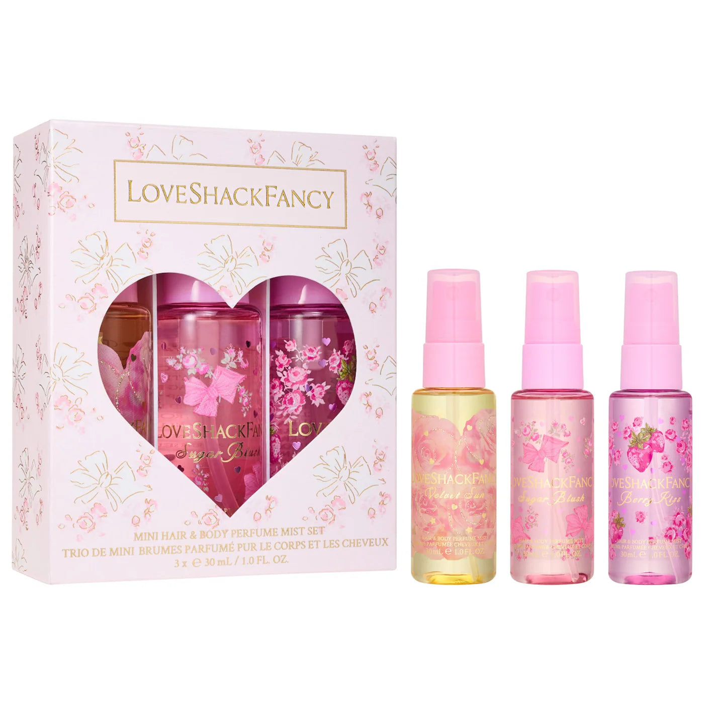 LoveShackFancy Mini Hair and Body Mist Perfume Discovery Set