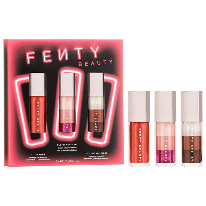 FENTY BEAUTY グロスボムセット 3色 Fenty Beauty - Glossy Posse VIII | Set Gloss Bomb 3 Piezas