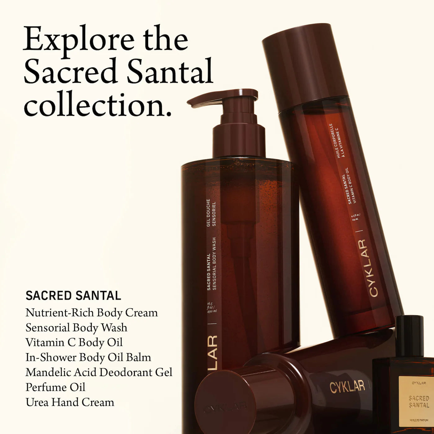 Sacred Santal Roll-On Perfume Oil with Vanilla and Cashmere Wood