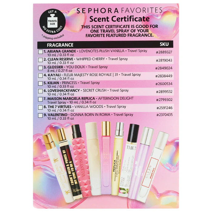 set de mini perfumes Sephora Favorites para mujer