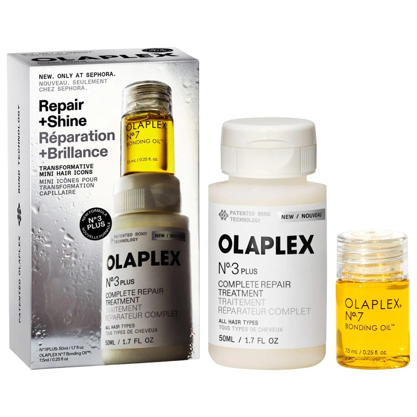 Olaplex - Set Reparación Capilar Anti Frizz | Tratamiento + Aceite