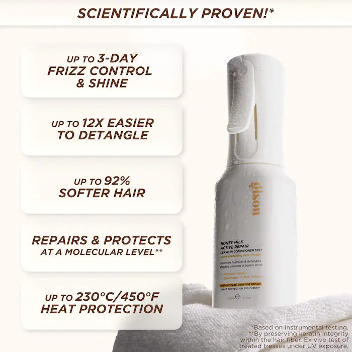 Acondicionador leave in Gisou para frizz, brillo y suavidad