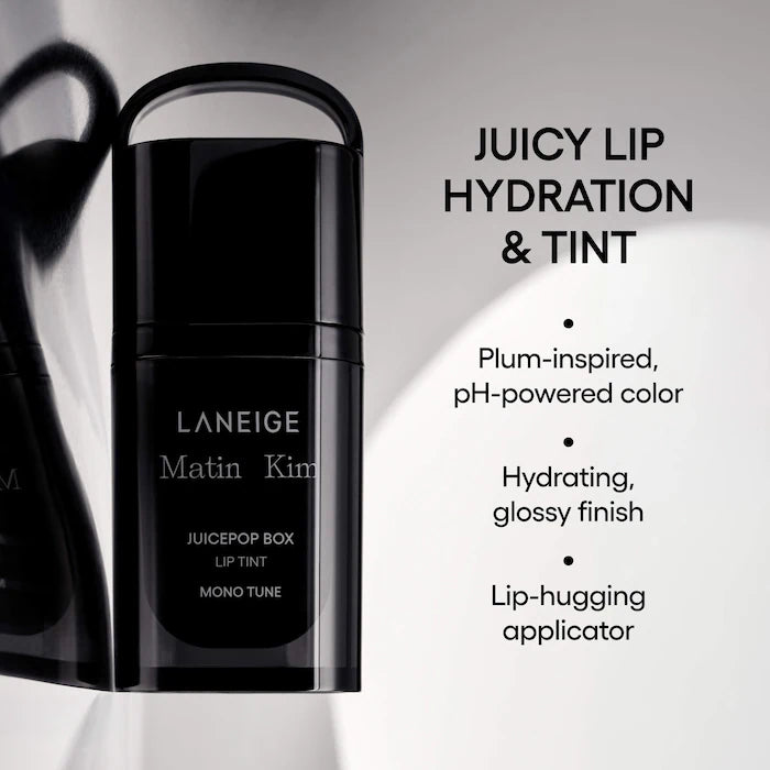 LANEIGE x MATIN KIM JuicePop Box Lip Tint Mono Tune Set with Wearable Keychain & Mirror