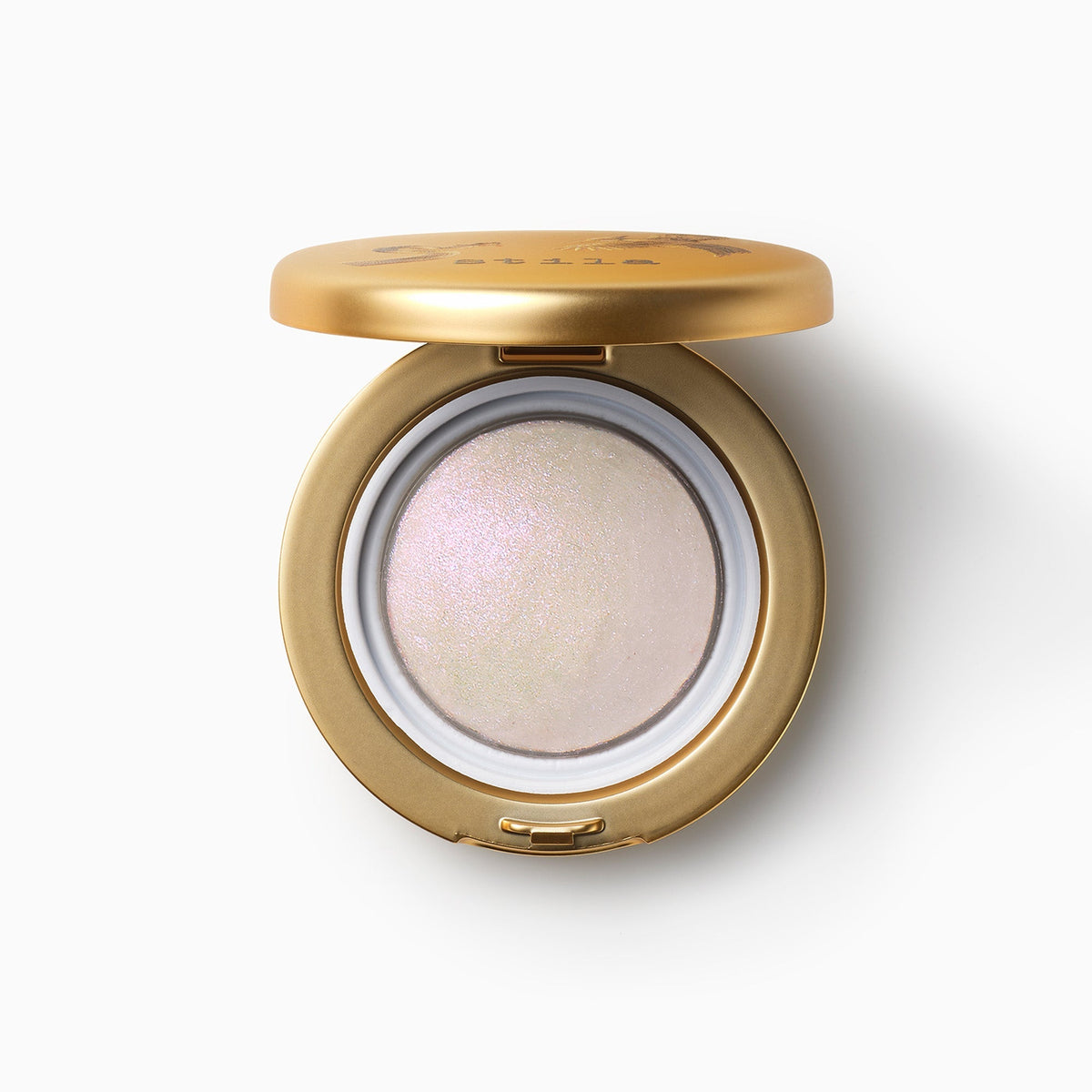 Compacto abierto de Stila Heaven's Dew Rainbow con destellos de acabado luminoso #color_Rainbow